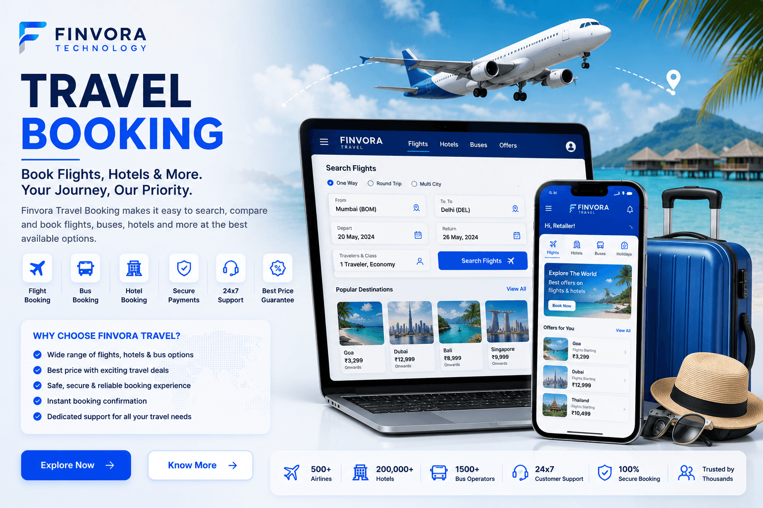 Finvora travel booking services