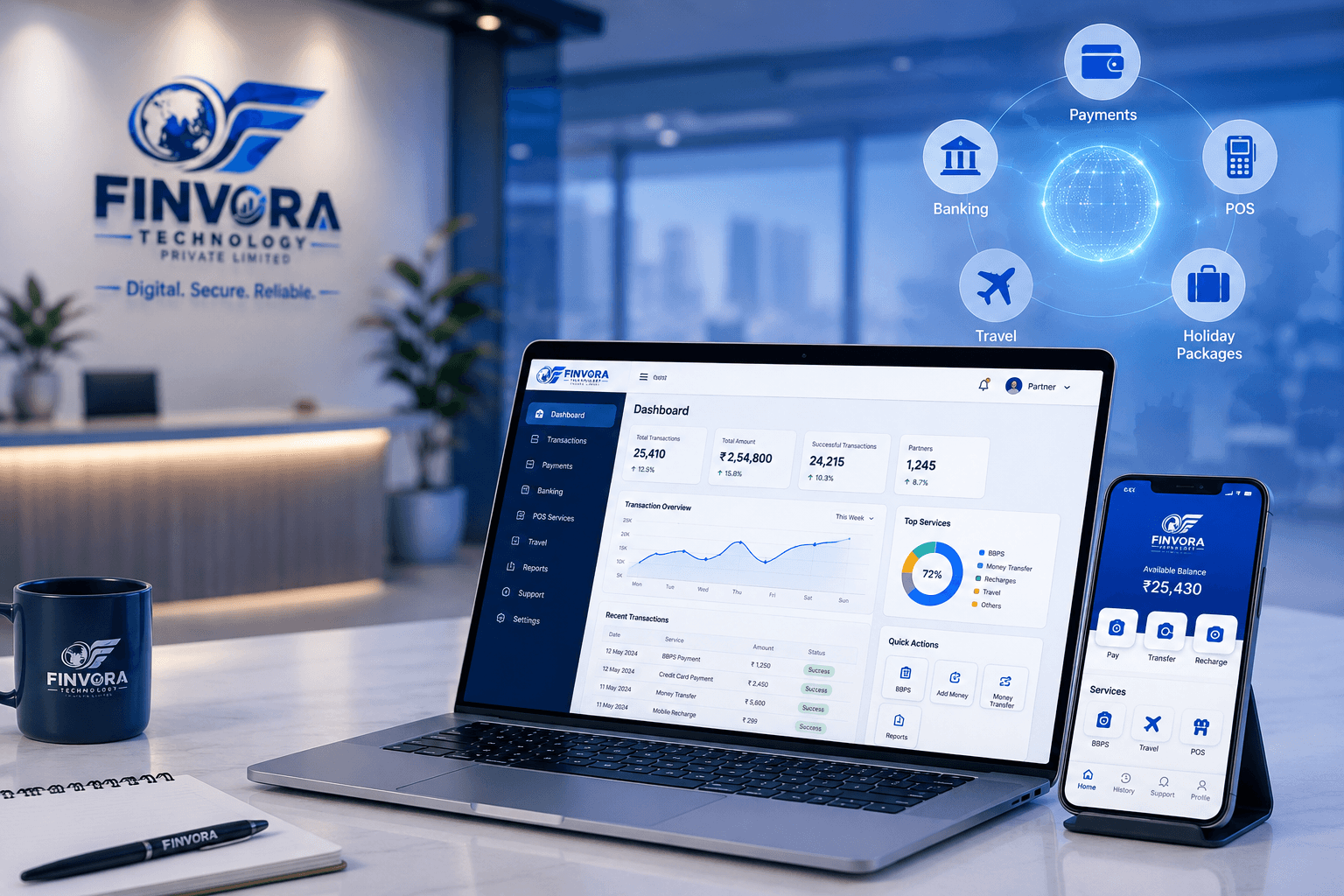 Finvora digital ecosystem and business technology